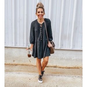 FP Beach button up t-shirt dress